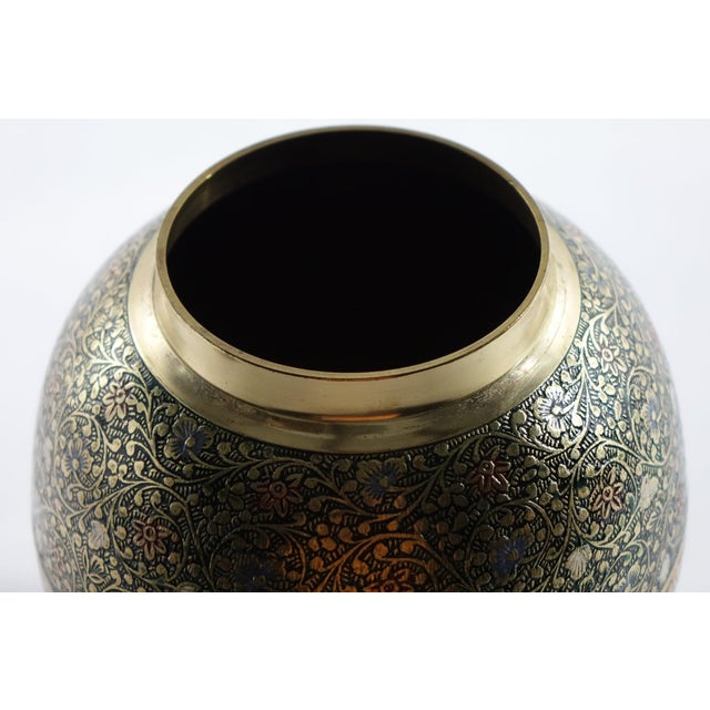 Mid 20th Century Decorative Brass Urns - A Pair For Sale - Image 10 of 11