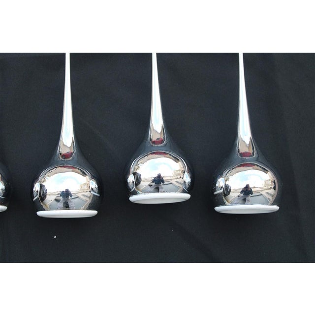 1970s Minimal Trombetta Chandelier in Chromed Metal by Angelo Brotto for Esperia Trombetta, 1970s For Sale - Image 5 of 11