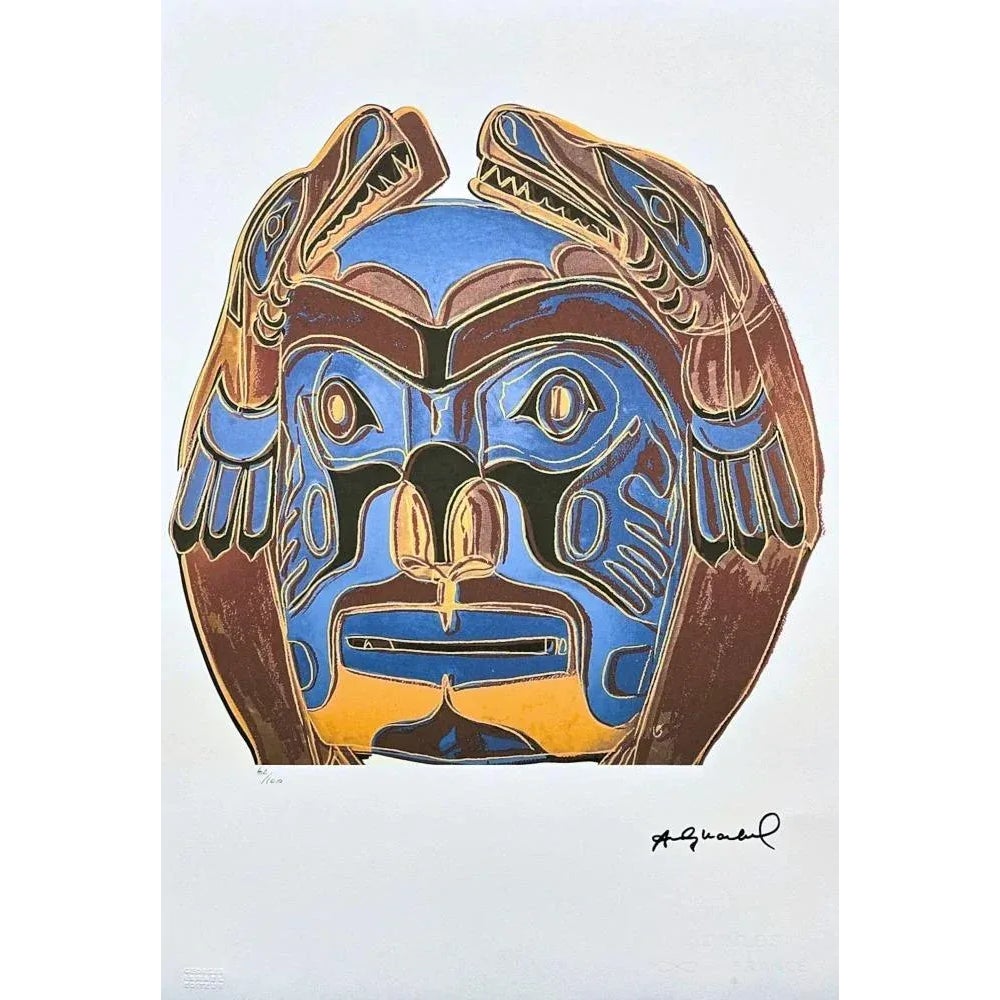 After Andy Warhol, Northwest Coast Mask , 1980s, Lithograph | Chairish