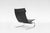 Fritz Hansen Vintage Black Leather PK 20 Chair by Poul Kjærholm for Fritz Hansen, 1950s For Sale - Image 4 of 8