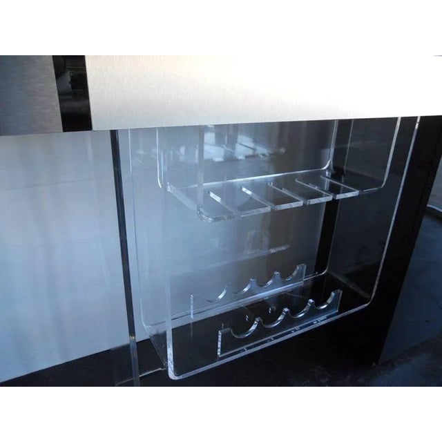 1960s Modernist Lucite Bar Set of 3 in the Style of Charles Hollis Jones. u.s.a. 1960's For Sale - Image 5 of 9