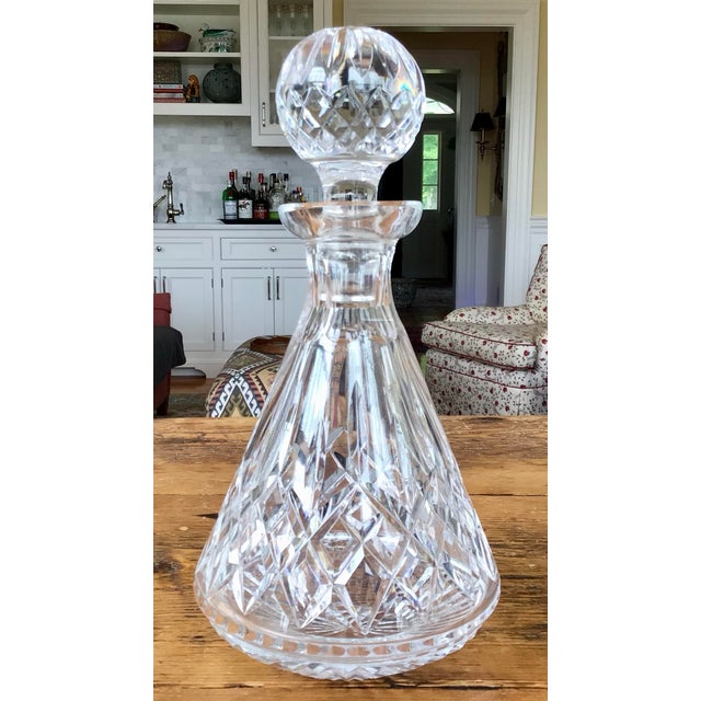 Glass 1980s Waterford Lismore Pattern Crystal Decanter With Stopper For Sale - Image 7 of 10