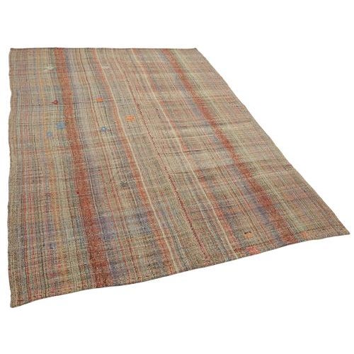 Textile Vintage Turkish Flatweave Kilim Rug For Sale - Image 7 of 7