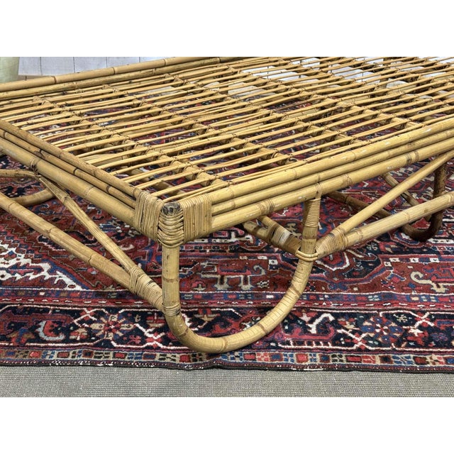 Vintage Rattan and Bamboo Daybed, 1960s For Sale - Image 4 of 17