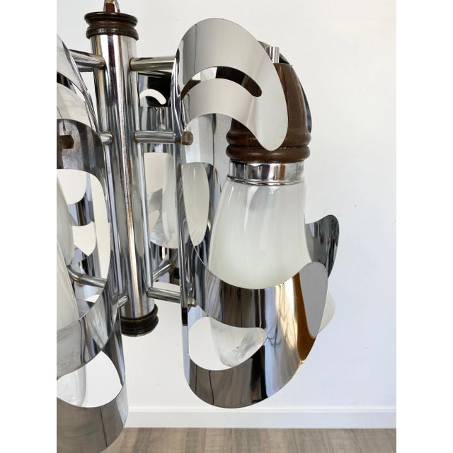 Italian Murano Glass Chandelier from Mazzega, 1970s For Sale - Image 14 of 17