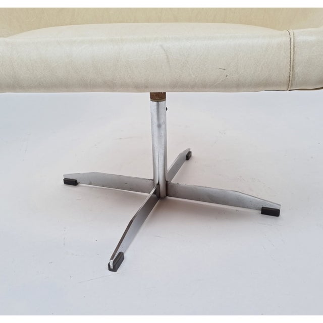 1960s Swedish Leatherette Swivel Lounge Chair, 1960s For Sale - Image 5 of 6