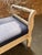 Blue Vintage Rustic Daybed Bench With Wool Plaid Upholstery For Sale - Image 8 of 9