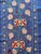 Mid-Century Modern Periwinkle Silk Suzani Runner With Peach Pomegranates For Sale - Image 3 of 7