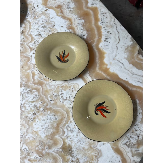Up for consideration is a beautiful vintage pair of small ceramic Swedish decorative plates. These would look lovely in...