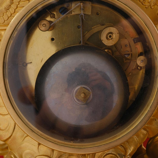 Fire-Gilt Clock from Denière Paris, France, 1800s For Sale - Image 12 of 16