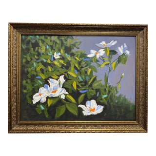 A Cluster of Camelias Impressionist Oil Painting For Sale
