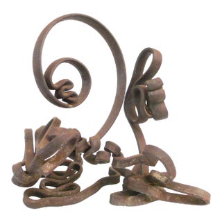 Looping "Ribbon" Wrought-Iron Sculpture For Sale