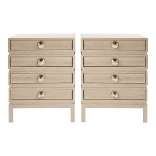 Stacked Bedside Tables in Limed Oak - a Pair For Sale