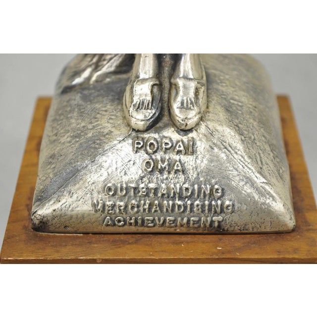 Vintage 1960s Popai Oma Store Display Award Trophy Native American Chief Figure For Sale In Philadelphia - Image 6 of 15