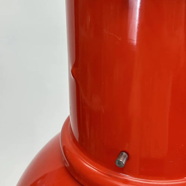 Metal Industrial Red Lamp by Roberto Menghi for Fontana Arte, 1970s For Sale - Image 7 of 13