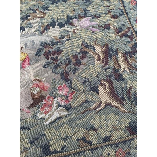 Mid-Century French Aubusson Style Jaquar Tapestry by La Filandière, 1950s For Sale - Image 9 of 18