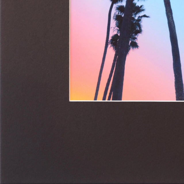 Santa Barbara Sky High Palms I - Vibrant Sunset Landscape Painting Original Artwork by Pete Kasprzak For Sale - Image 4 of 5