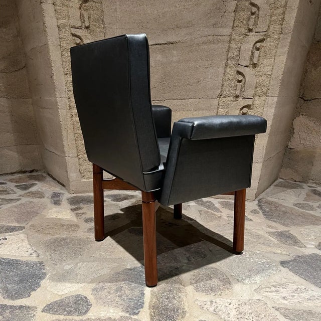 Irgsa Set of Four Armchairs Gray Mahogany Mexico City For Sale - Image 9 of 13