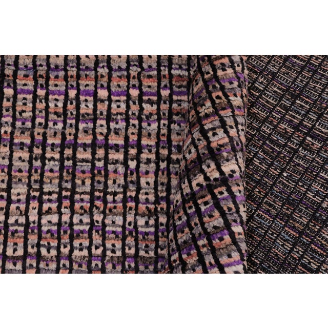 Textile Rustic Black/Rust High Low Wool Rug - 5'0'' X 6'6'' For Sale - Image 7 of 9