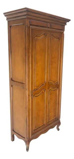 One Door 78" tall Narrow Adjustable Shelves Linen Press Cabinet Storage Bookcase