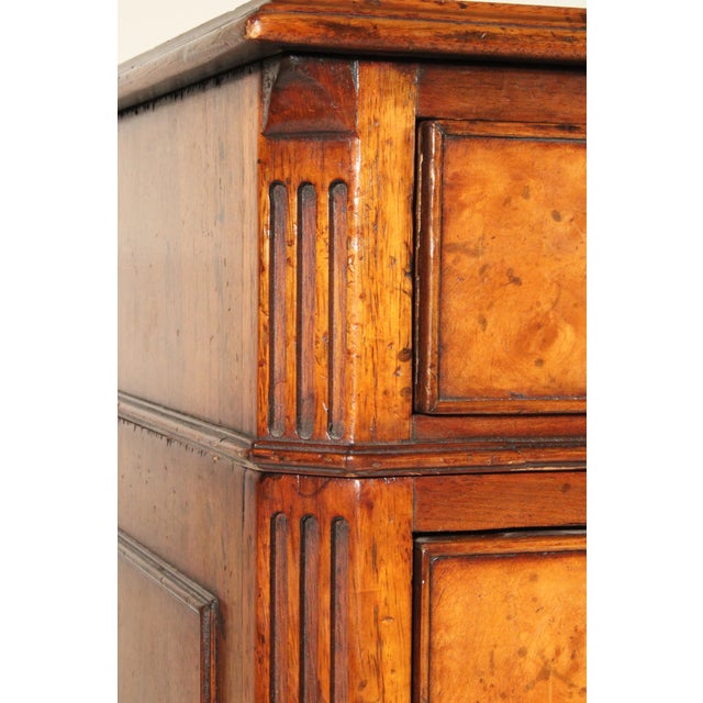 George II Style Burl Elm and Walnut Double Pedestal Desk For Sale - Image 9 of 13