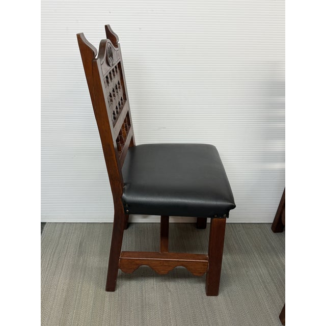 Moorish Revival Carved Dining Chairs, Set of Six For Sale - Image 9 of 16