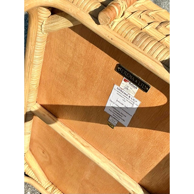 Vintage Coastal Serena and Lily Bar Cart For Sale In West Palm - Image 6 of 9