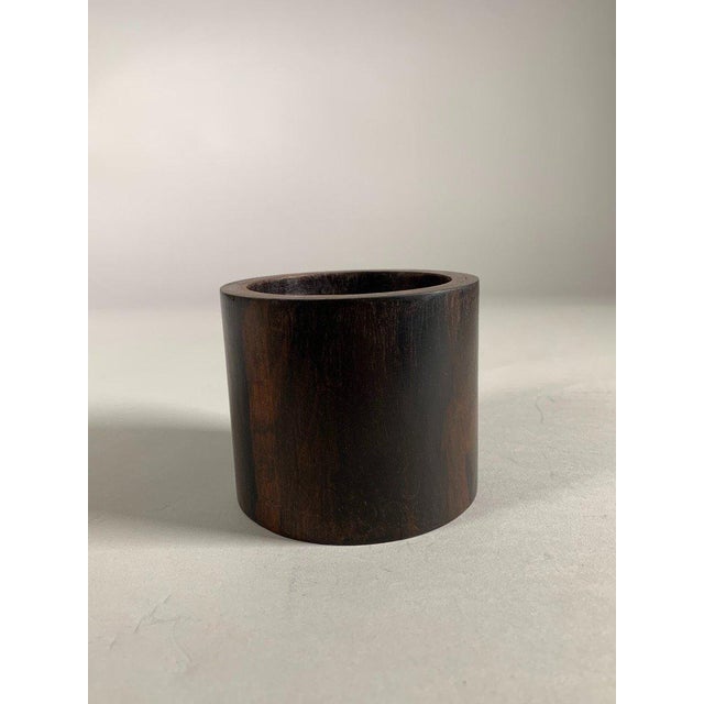 "Bitong" Chinese Brush Pot, 19th Century, Zitan Wood For Sale - Image 6 of 12