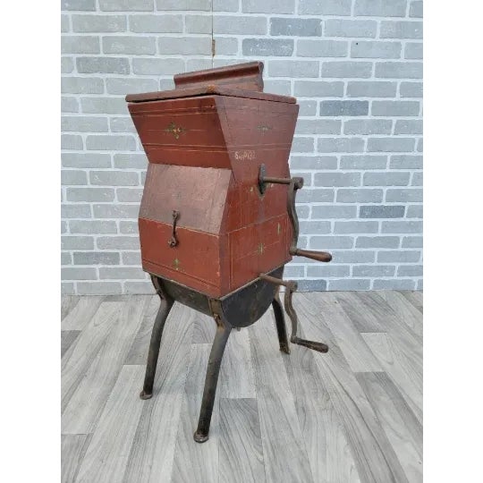 Antique Hunters Lightning Sifter and Mixer Fast Kitchen Sifter Mixer by JH Day and Co. American made wood and iron,...