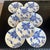 Antique Southern Potteries Hand Painted Blue and White Flower Plates - Set of 8