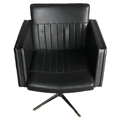 Czech Swivel Club Chair with Metal, 1960s For Sale