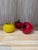 Set of three vintage colorful late 1960s hand blown Murano fruits.