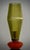 2000 - 2009 Mid-Century Round Orange and Green Murano Art Glass and Brass Table Lamp, 2000s For Sale - Image 5 of 9