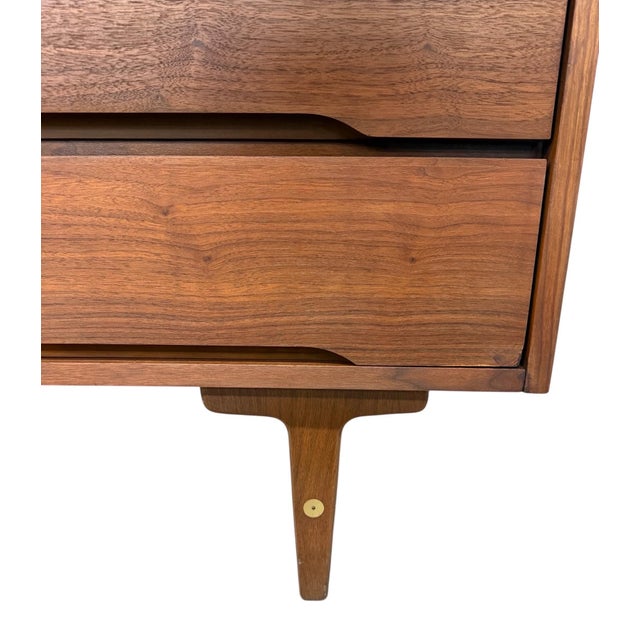 Mid-Century Modern Stanley Walnut Sideboard For Sale - Image 9 of 10