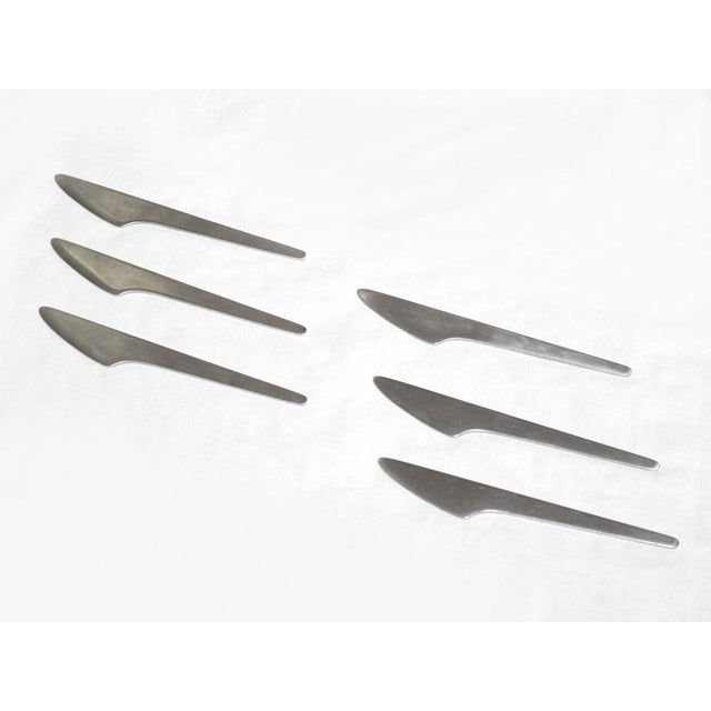 Metal 1960's Arne Jacobsen by Michelsen Space Age Modernist Stainless Steel Flatware - Set of 65 For Sale - Image 7 of 11
