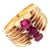 Vintage Cartier Yellow Gold Ruby Ring, Size 4.5 For Sale
