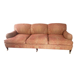 2000s George Smith Paisley Sofa For Sale