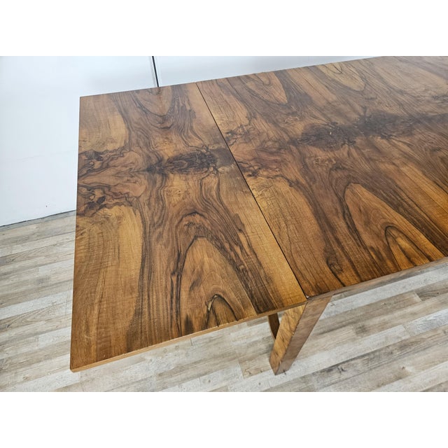 Vintage Extendable Art Deco Table in Olive Root, 1940 For Sale - Image 12 of 18