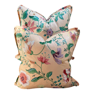 Umeko Japanaiserie 20" Two-Sided Chintz Pillows - A Pair