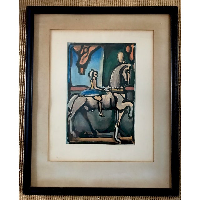 Famed French artist Georges Roualt (1871-1958) created this aquatint entitled La petite Écuyère (Equestrienne), from the...
