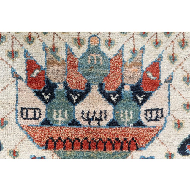 Early 20th Century Persian Malayer Handmade Wool Rug For Sale - Image 9 of 11