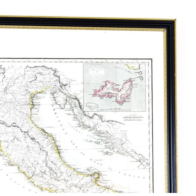 Map of Italy Drawn & Engraved by R. Scott for Thomsons, Edinburgh, 1814 For Sale - Image 3 of 8