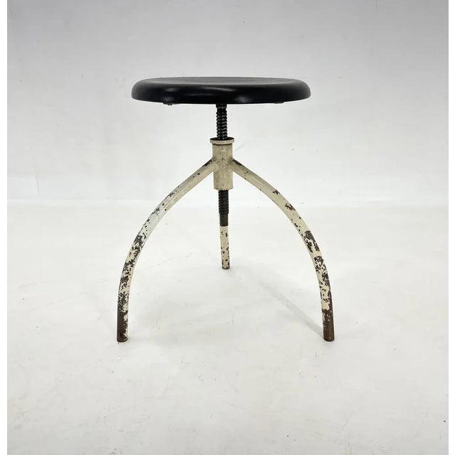 Industrial Medical Adjustable Stool, 1950s For Sale - Image 3 of 7