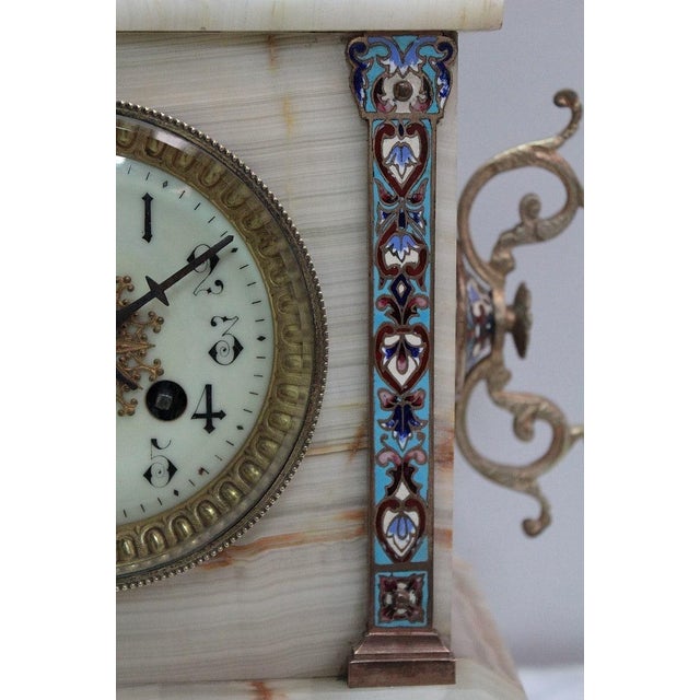 Onyx Fireplace Set, 20th Century, Set of 3 For Sale - Image 4 of 18