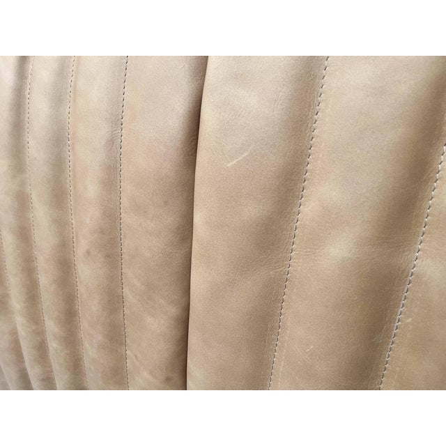 Camel Leather 3-Seater Sofa attributed to Annie Hieronimus for Cinna Line Rose, 1973 For Sale - Image 13 of 14