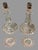 Baccarat Pair of Vintage Medallion by Baccarat Glass 9" Candlestick Bases W Bobeches For Sale - Image 4 of 5