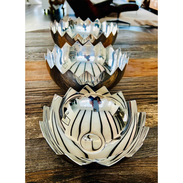 1980s Giuliano Malimpensa Mesa Design Italy Nesting Bowls- Set of 3 For Sale - Image 10 of 12