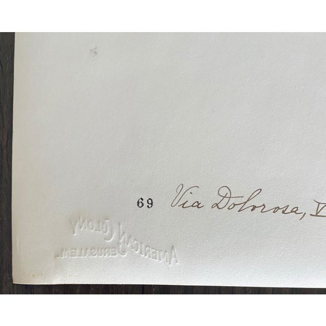 Late 19th Century American Colony Jerusalem, Vintage Large Albumen Photo - Via Dolorosa In Station Of The Bross. Jerusalem, 1890-1920 For Sale - Image 5 of 8