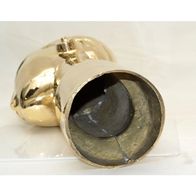 Art Deco Style Hagenauer Manner Bronze Bust, Figurative Sculpture Elongated Neck For Sale - Image 10 of 13