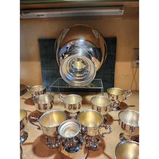 Traditional Paul Revere Oneida Silverplate Punch Set For Sale - Image 3 of 7